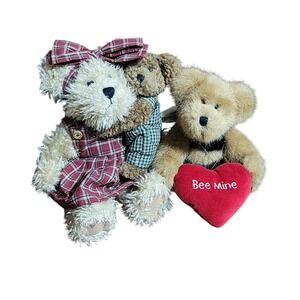 Boyds‎ Bears "Bee Mine" Valentine Plush Collection Set of 3 With Tags